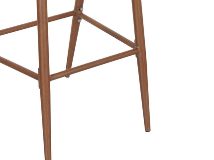 Outdoor 26" Counter Height Metal Frame Counter Stools With Scallop Shaped Backrest & Water Resistant Cushions
