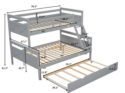 Bunk Bed With Ladder And Safety Guardrail