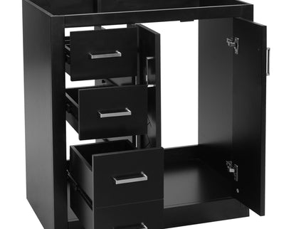 Retro Style Bathroom Vanity With 3 Drawers & Soft-Closing Doors