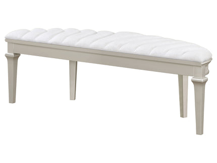Colwood - Upholstered Curved With Channel Tufting And Slender Tapered Legs - Silver Gray