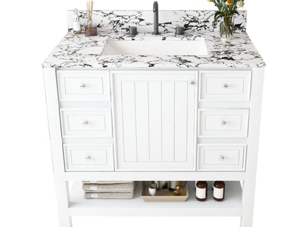 Bathroom Vanity Set With 3 Drawers And Storage Cabinet - White
