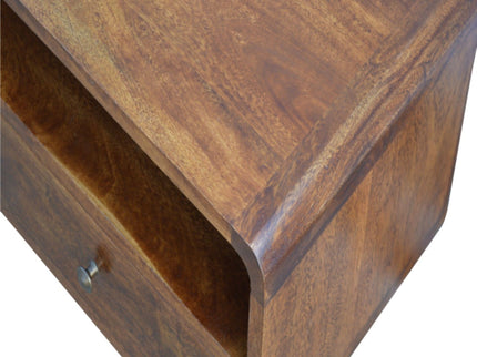 Solid Wood Curved Media Unit