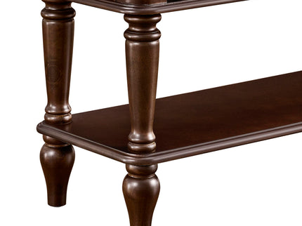 Console Table, Entryway Sofa Table With 4 Storage Drawers And Open Shelf - Espresso