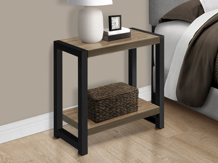 Accent Side Table, Narrow, Small, 2 Tier, Contemporary And Modern