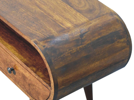 Solid Wood Circular TV Stand