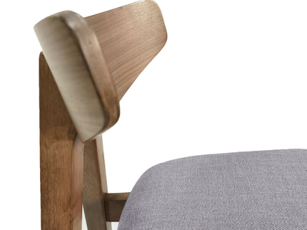 Mid Century Modern Counter Stool With V Shape Frame And Upholstered Seating