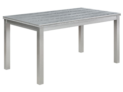 Dining Table Set, Table With A Rectangular Table And Upholstered Chairs