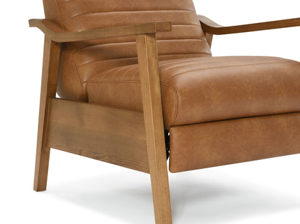 Asher - Modern Push Back Recliner With Wood Arms