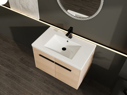 Bathroom Vanity Set With Resin Countertop Sink, 2 Doors