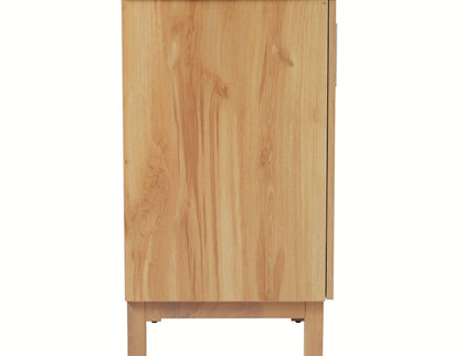 Bathroom Vanity With Ceramic Sink, Freestanding Cabinet - Antique Natural / Brown