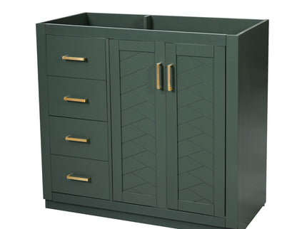 Retro Style Bathroom Vanity, 3 Drawers & Soft Closing Doors