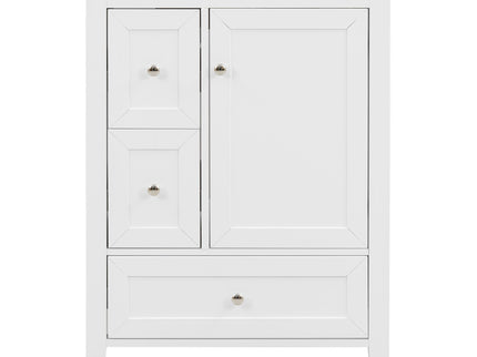 Modern Bathroom Vanity With Sink, Soft Close Drawers & Door, Storage Rack