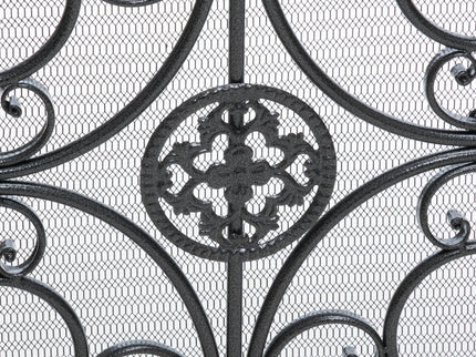 Darcie - Wrought Fireplace Screen, Ornate Design