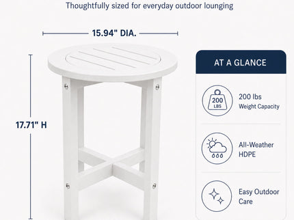 Round Outdoor Side Table
