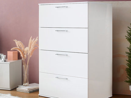 Bliss - Glossy 4 Drawer Jumbo Chest With Extra Deep Storage