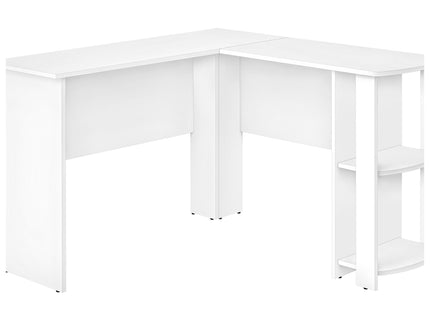 Computer Desk, Home Office, Corner, Storage Shelves, L Shape, Laptop, Contemporary & Modern