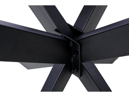 Spider Shaped Steel Table Legs, Metal Dining Table Frame, Heavy Duty Box Section Table Base - Black