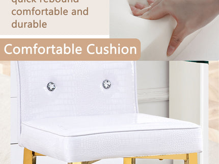Bar Chairs With Crystal Clasp Design (Set of 2)