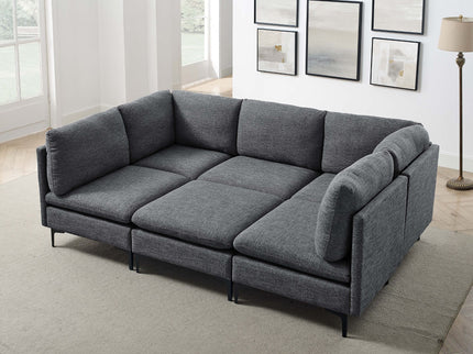 Upholstered Modular Sectional & Tall Legs