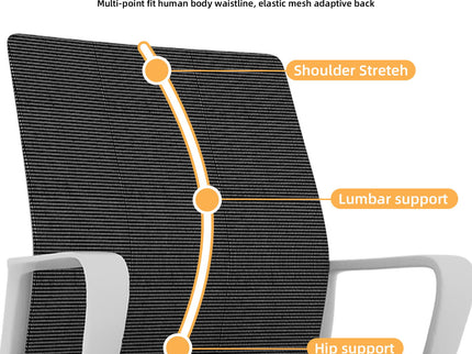 Minimalist Office Chair With Soft Backrest
