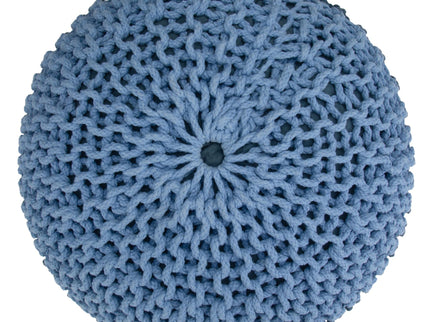 Nikki - Handcrafted Hand Knit Round Pouf