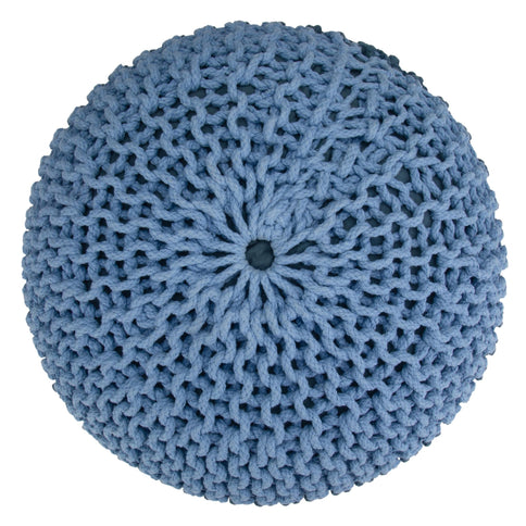 Nikki - Handcrafted Hand Knit Round Pouf