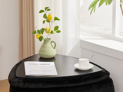 Upholstered Storage Ottoman Set With Reversible Lid