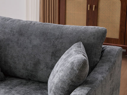 Farmhouse Accent Chair With 2 Bolster Pillows