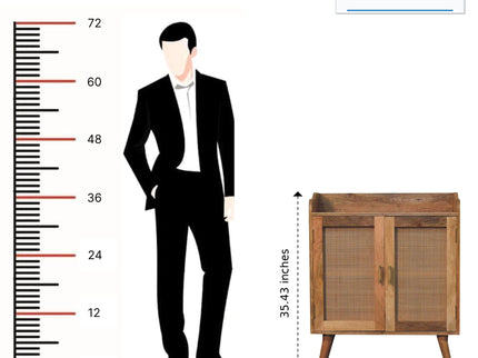 Larissa - T Bar Raised Cabinet - Brown