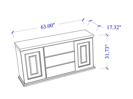 Ariya - Buffet With Clear Glass Inlay