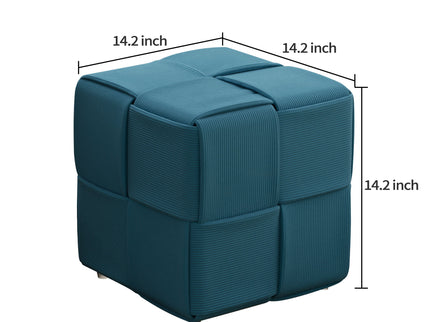 Modern Ottoman Foot Rest With Woven Design