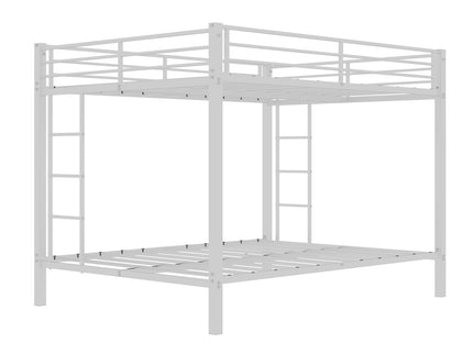 Bunk Bed For Kids, Convertible Frame With Ladders & Guardrail
