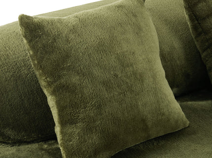 Modern Curved Sofa With Pillows