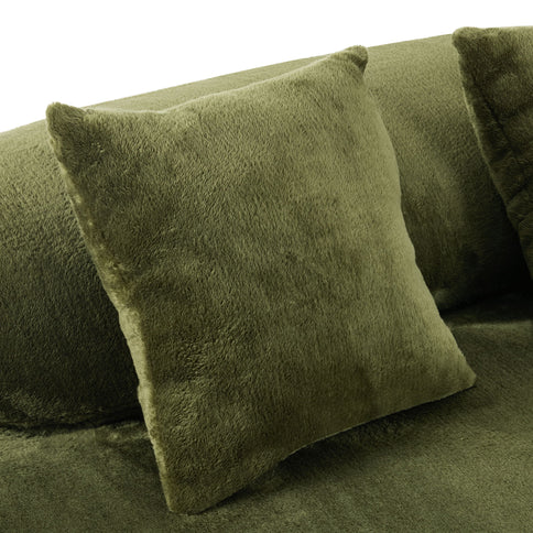 Modern Curved Sofa With Pillows