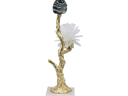 Aluminum Candle Holder With Marble Stand