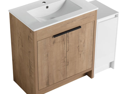Freestanding Bathroom Vanity With Sink And Storage Cabinets, Soft Closing Doors
