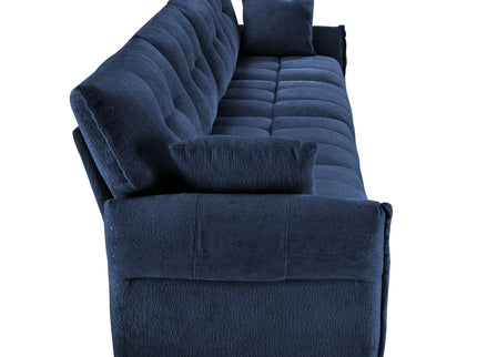 Modern Sofa & Pillows, Textured Cover, High Rebound Cushions