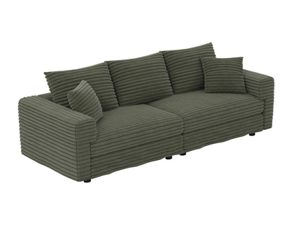 4 Seat Sofa, Modern Comfy Upholstered Sofa Cloud Couch, Deep Seat Couches With Soft Pillows