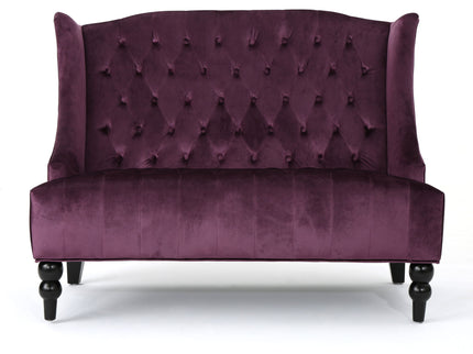Nurturing - Upholstered Loveseat With Wing Back And Diamond Tufting