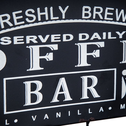 Floating Coffee Bar Shelf With Coffee Pod Holder, Hooks And Storage Shelf - Black