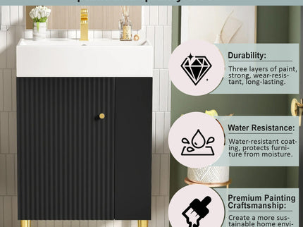 Bathroom Vanity, Combo Cabinet, Bathroom Storage Cabinet, Single Ceramic Sink