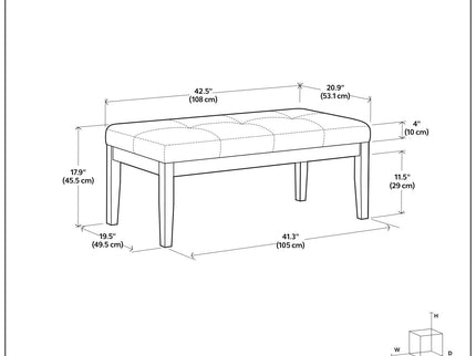 Lacey - Upholstered Tufted Ottoman Bench