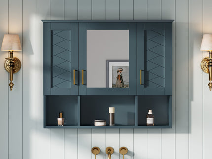 Modern Wall Mounted Medicine Cabinet With Adjustable Shelves, Soft Close Doors, High Define Mirror