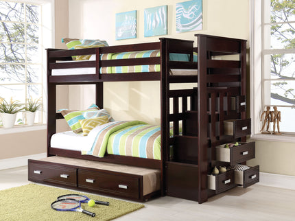 Allentown - Twin / Twin Bunk Bed With Trundle Storage - Espresso