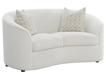 Rory - 2 Piece Sloped Arms Living Room Set - Ivory White