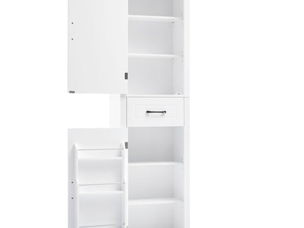Tall Freestanding Bathroom Storage Cabinet With 2 Doors And Adjustable Shelves