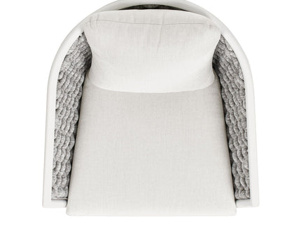 Rowan - Rope Barrel Back Patio Accent Arm Chair (Set of 2) - Optic White