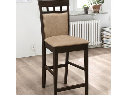 Upholstered Counter Height Stools (Set of 2) - Beige / Brown