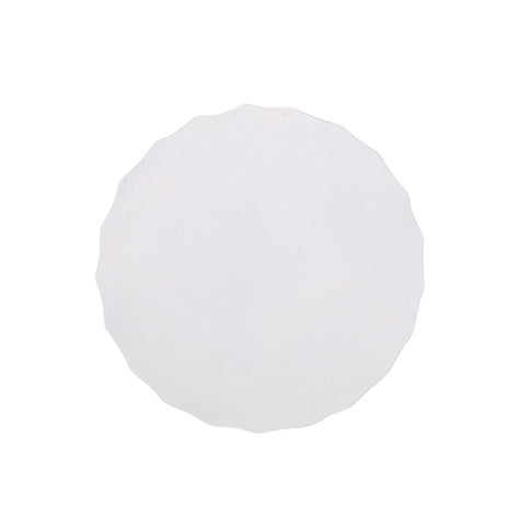 Outdoor End Table With Scallop Edge - Antique White