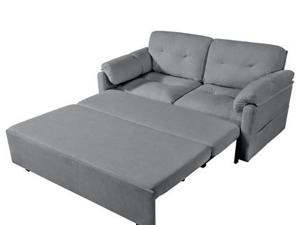 Convertible Pull Out Sofa Bed Queen Size, 3 In 1 With Side Storage